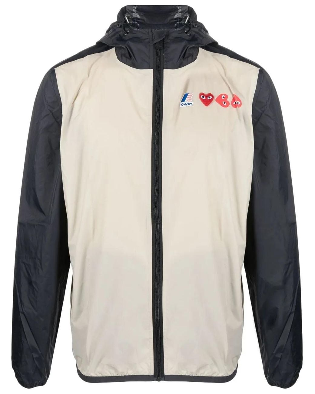 COMME DES GARÇONS PLAY Blue Lightweight Hooded Jacket