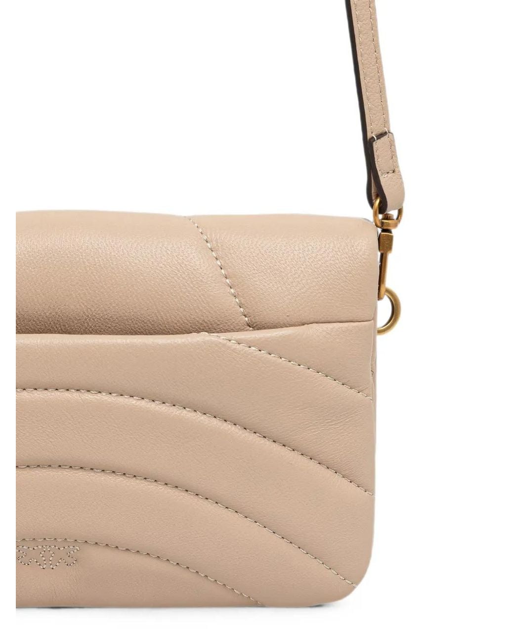 Pinko Natural Small Love Bag Click Horizontal Shoulder Bag