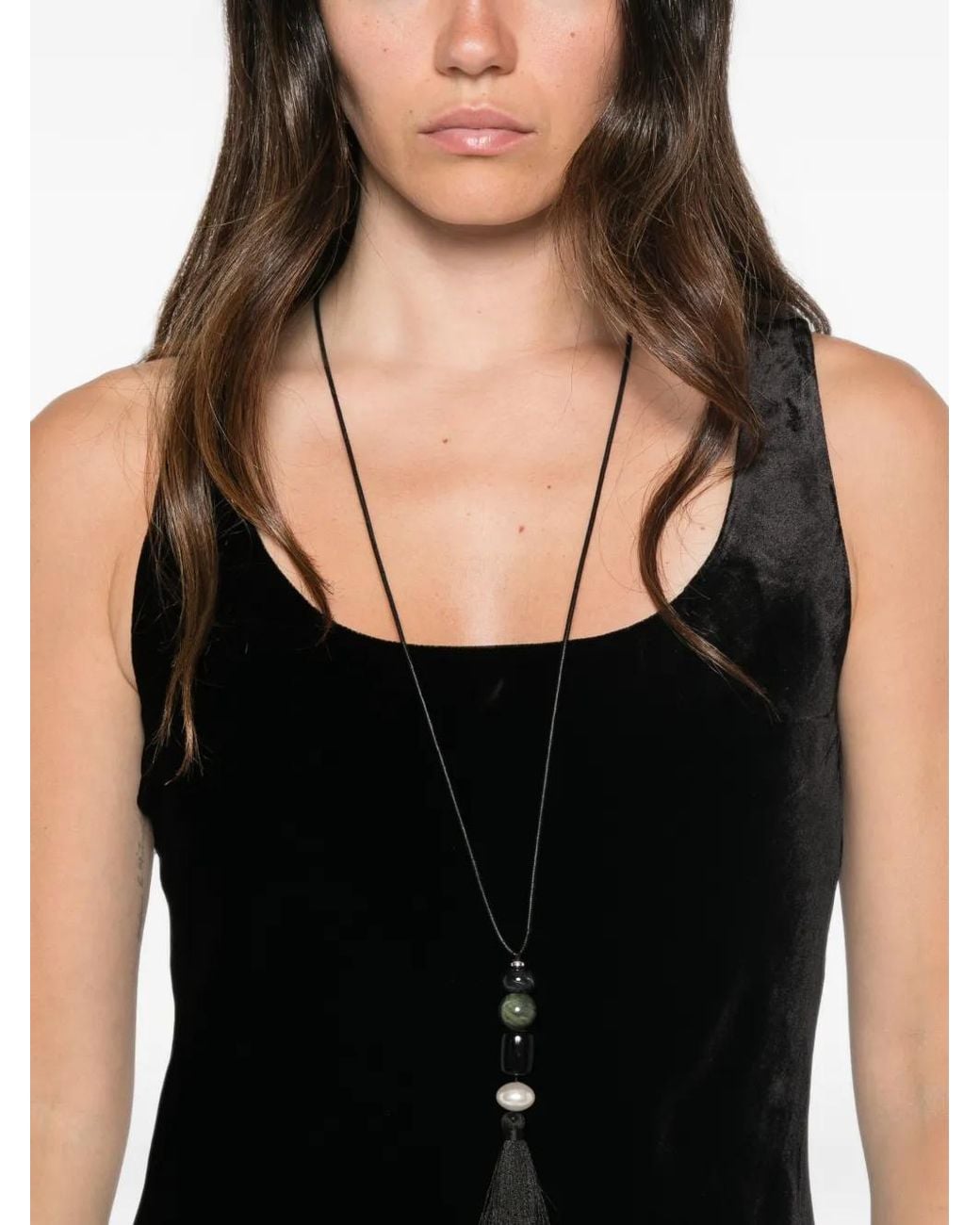 Rohe Black Scoop-Neck Velvet Dress