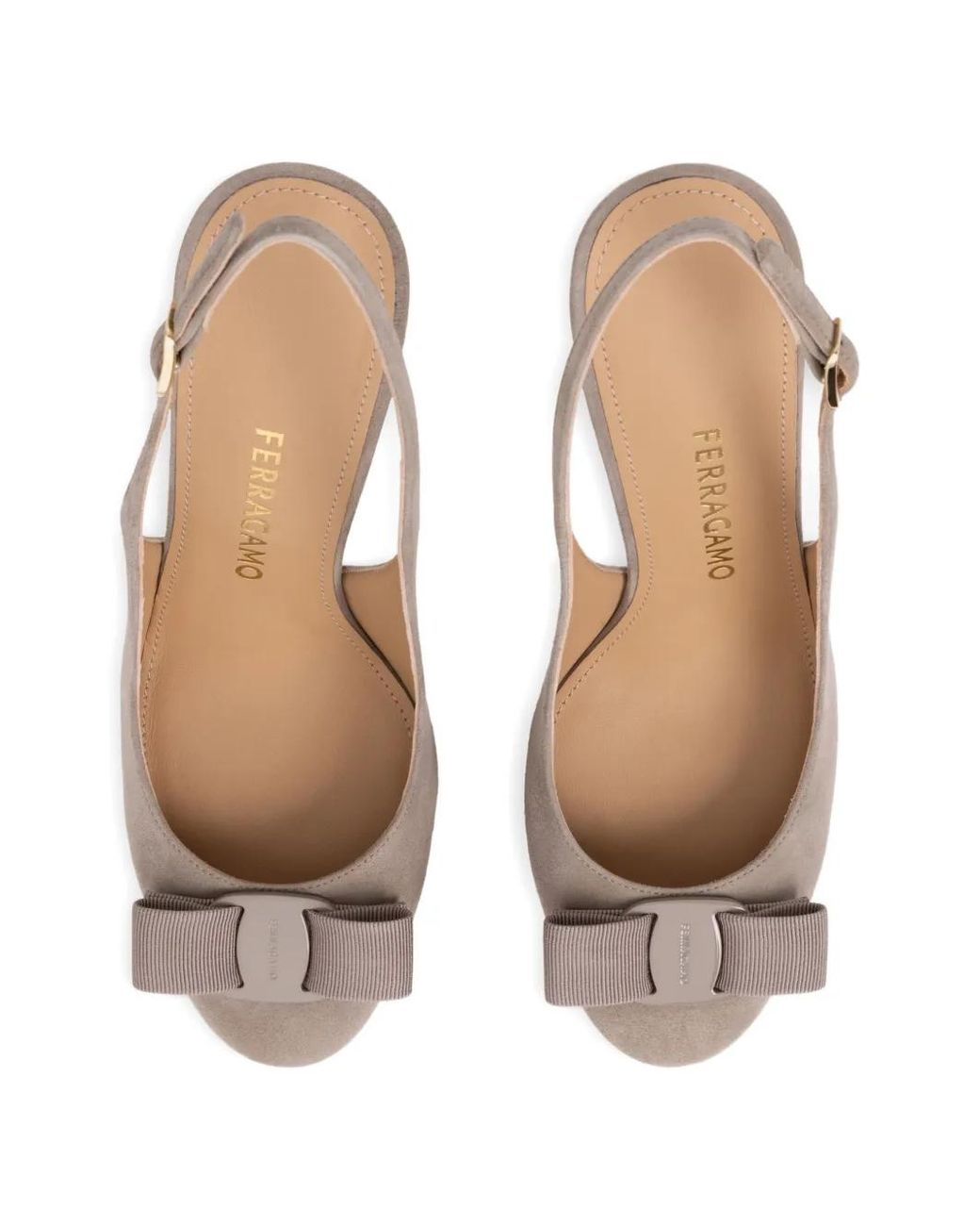 Ferragamo White Vara Bow Slingback