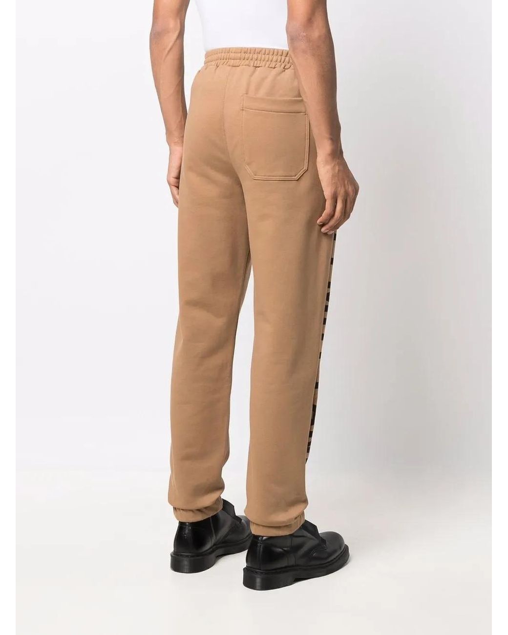 Helmut Lang Natural Logo-Print Track Pants for men