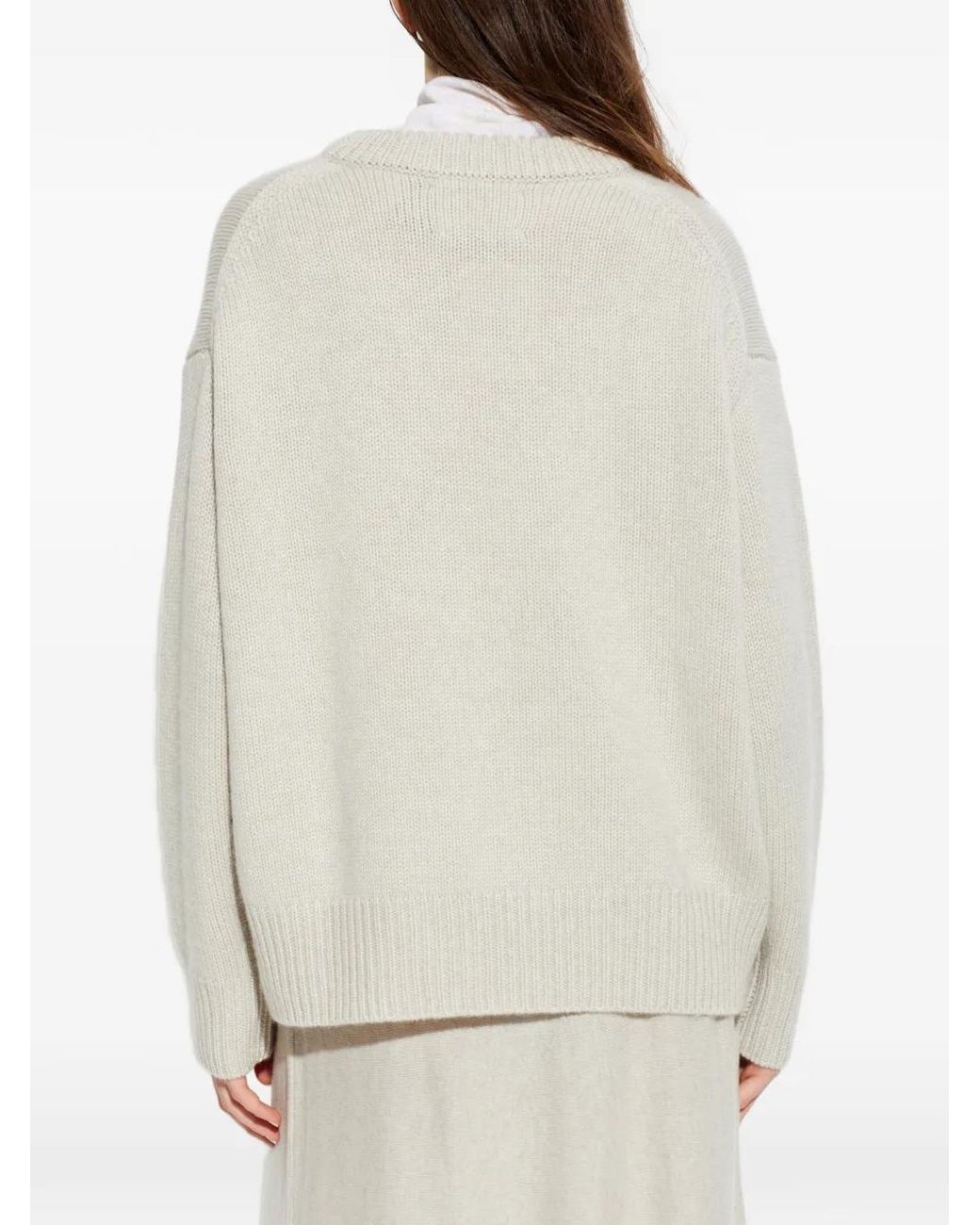 Lisa Yang White Renske Ribbed Sweater