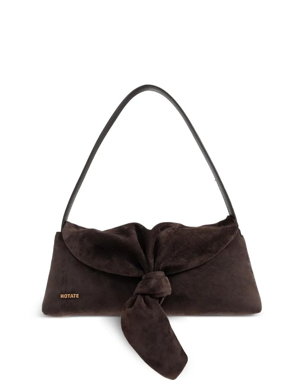 ROTATE BIRGER CHRISTENSEN Black The Drape Bag Suede