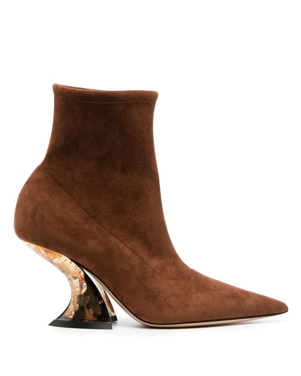 Casadei Brown Elodie 85Mm Ankle Boots