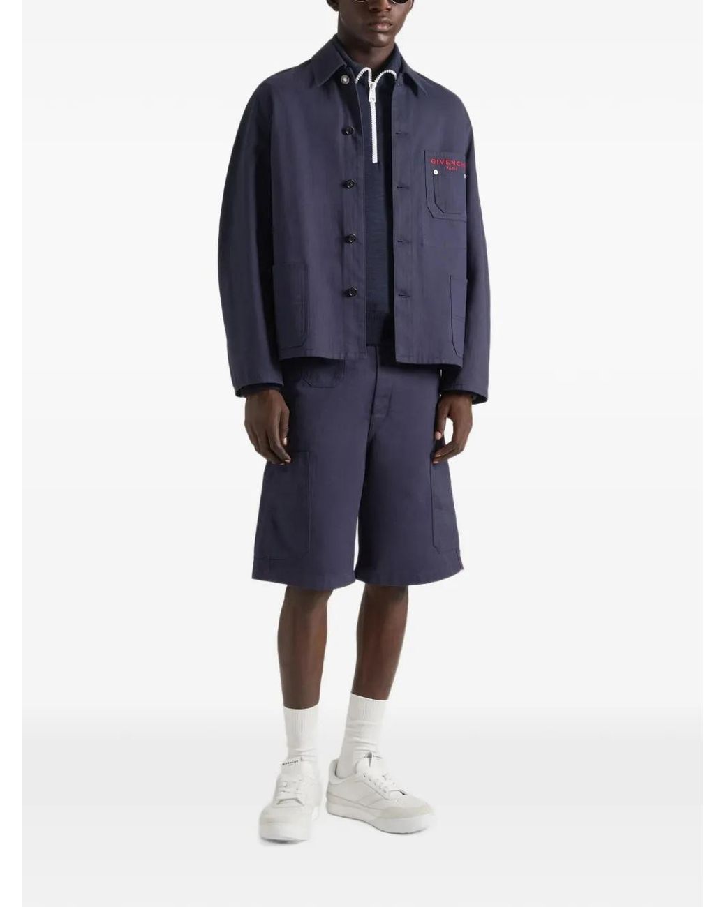 Givenchy Blue Couture Seam Jacket for men