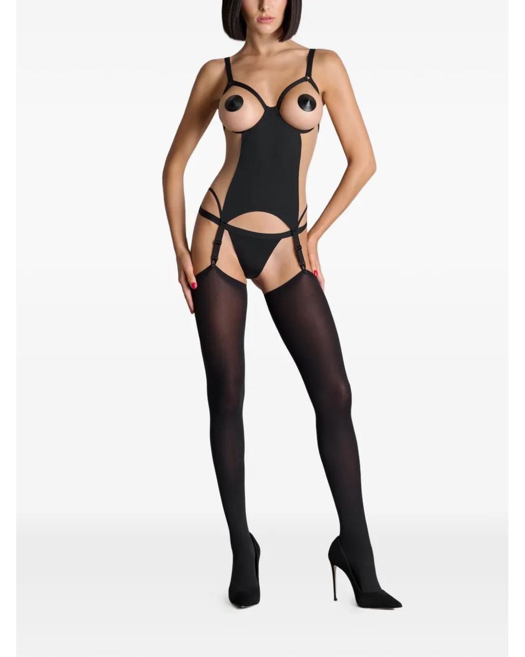 Maison Close Black Pure Tentation Cut-Out Bodysuit
