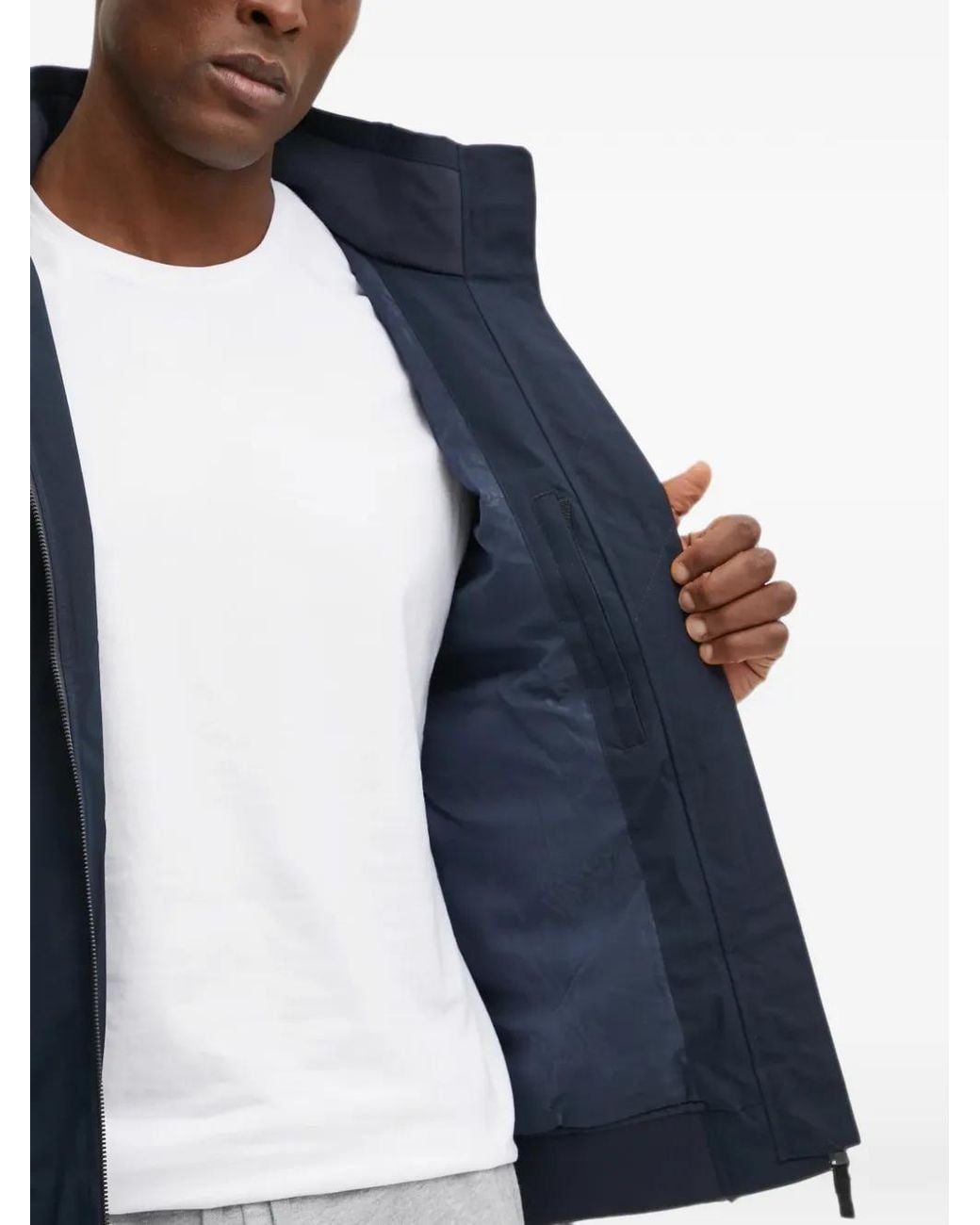 Didriksons Blue Veste Zippée Alvin À Col Montant for men