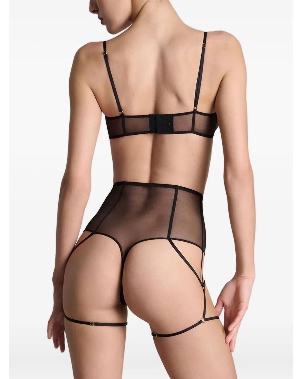 Maison Close White 'Amoureuse High-Waist Thong