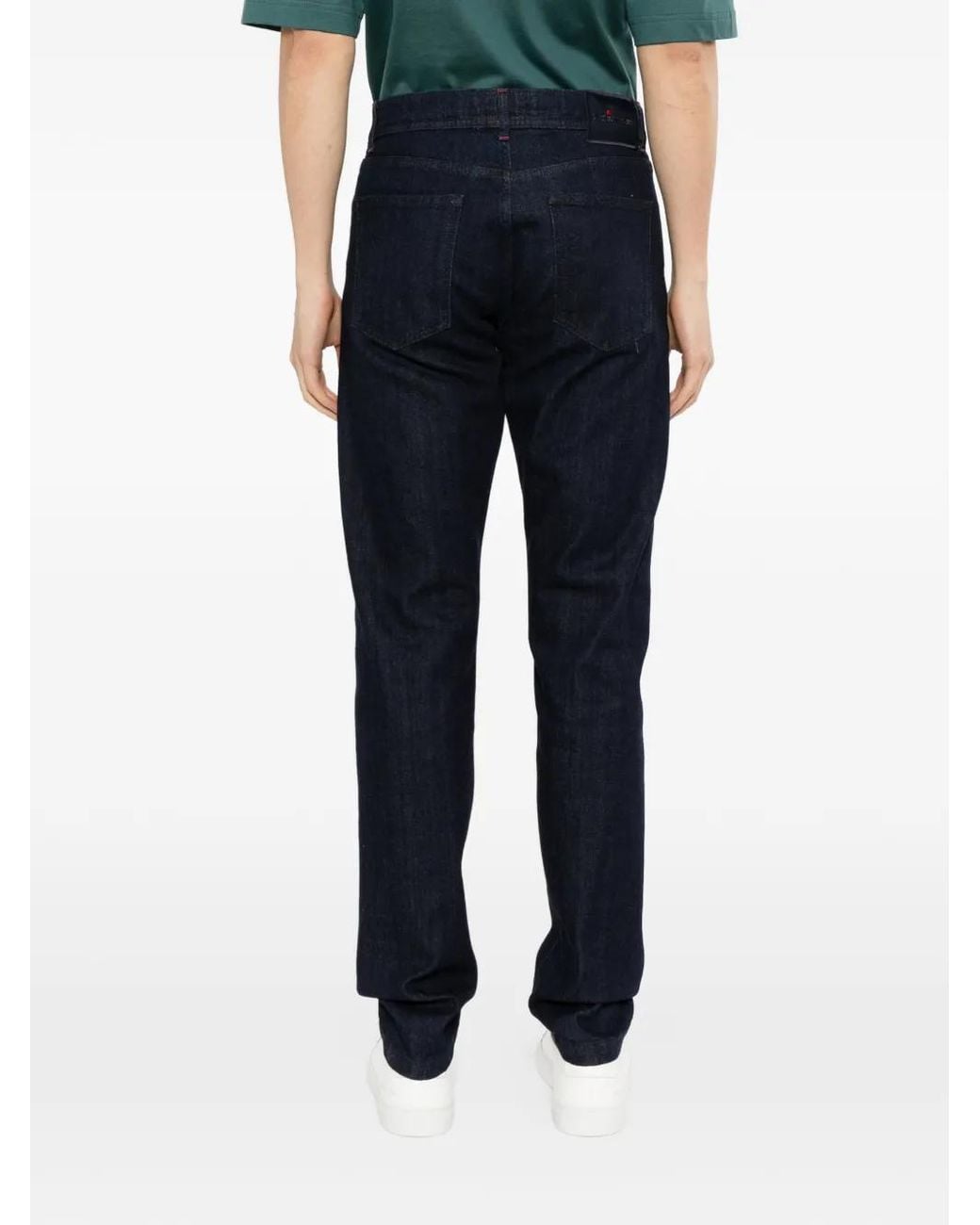 Kiton Blue Straight-Leg Jeans for men