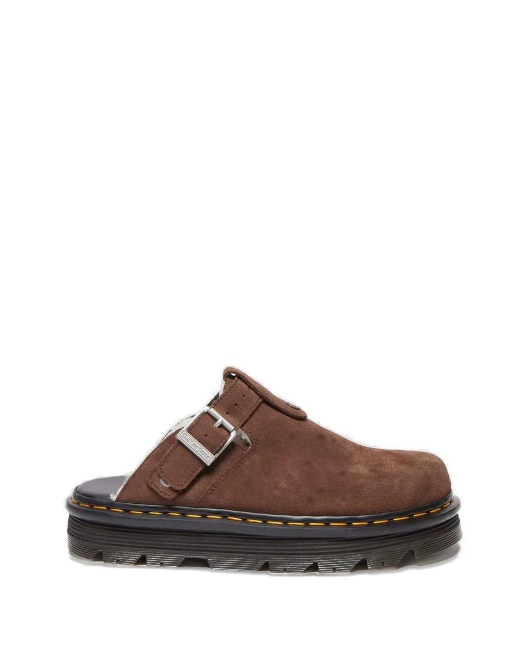 Dr. Martens Brown Mules Zebzag À Boucle
