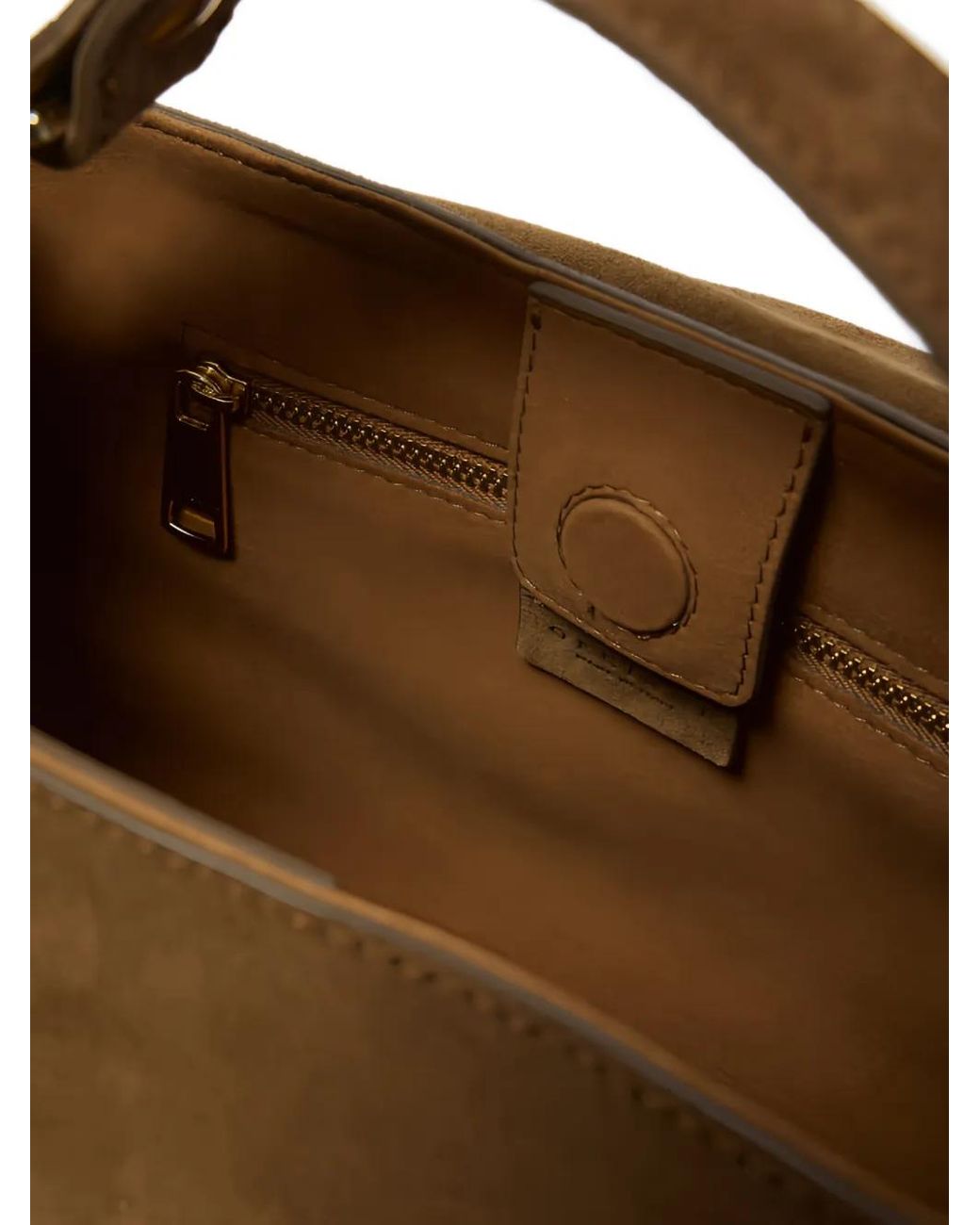 Orciani Brown Suede Flap-Top Tote Bag