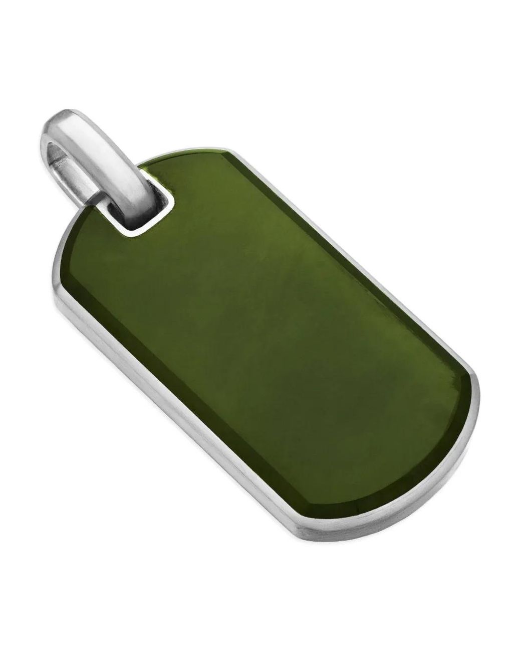 David Yurman Green Sterling Chevron Tag (35Mm) for men