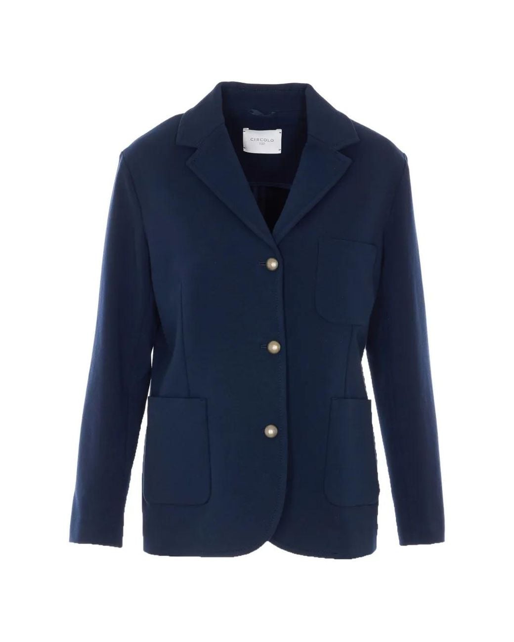 Circolo 1901 Blue Single-Breasted Button Jacket
