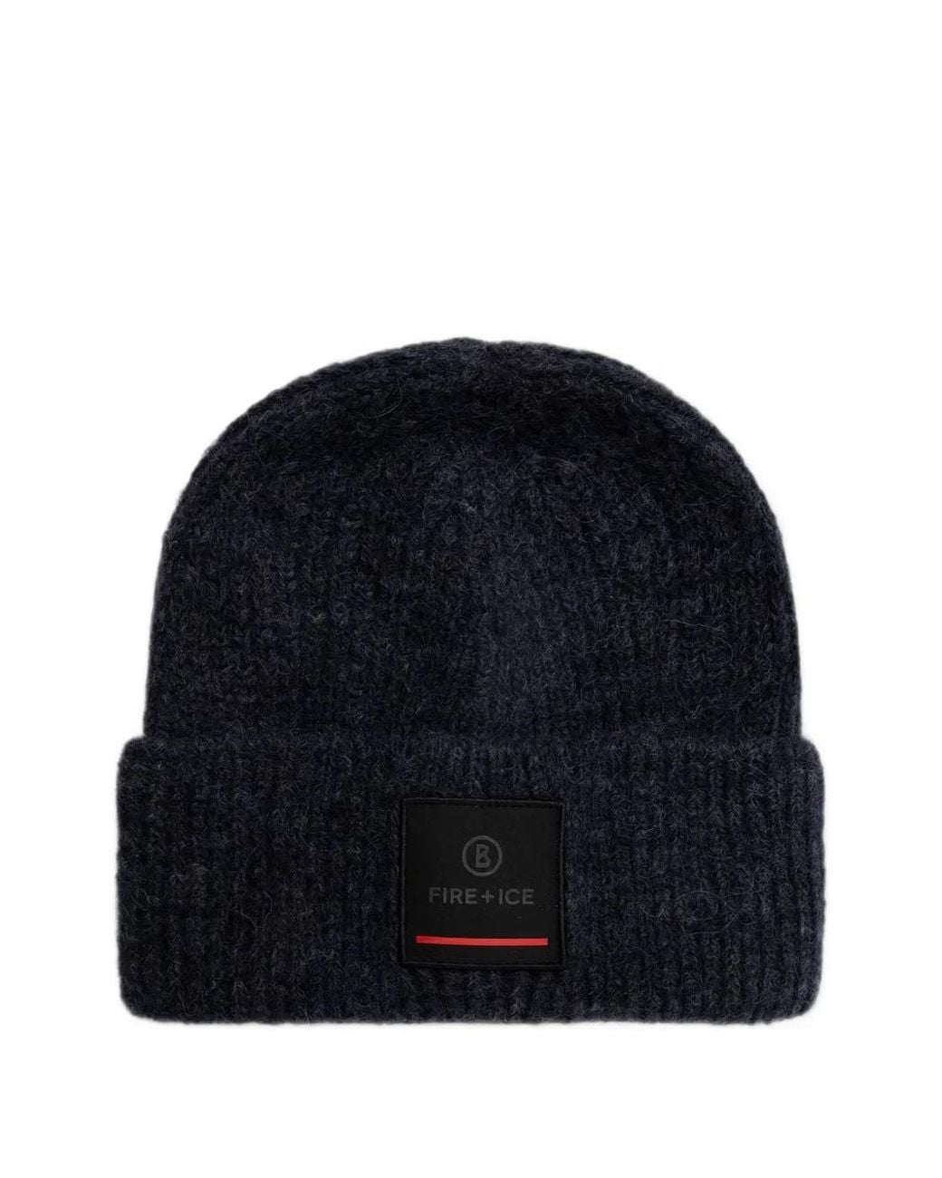 Bogner Fire + Ice Blue Fire+Ice Logo-Patch Beanie Hat