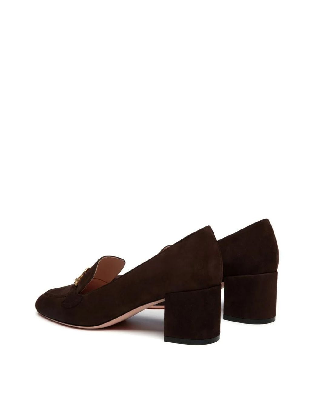 Bally Brown Tone Embellishment Suede Pumps