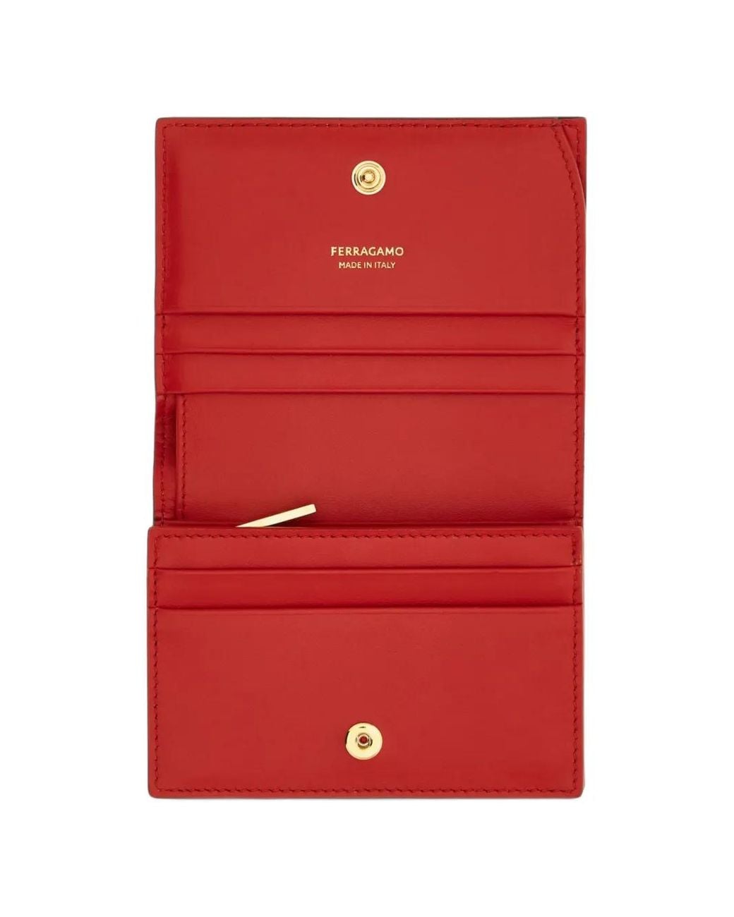 Ferragamo Black Gancini Compact Wallet