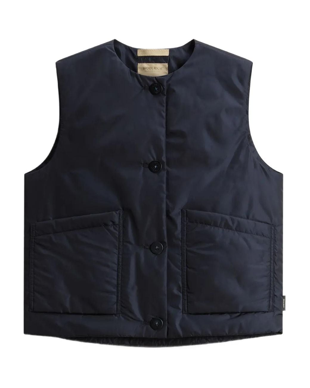 Woolrich Blue Button-Fastening Gilet