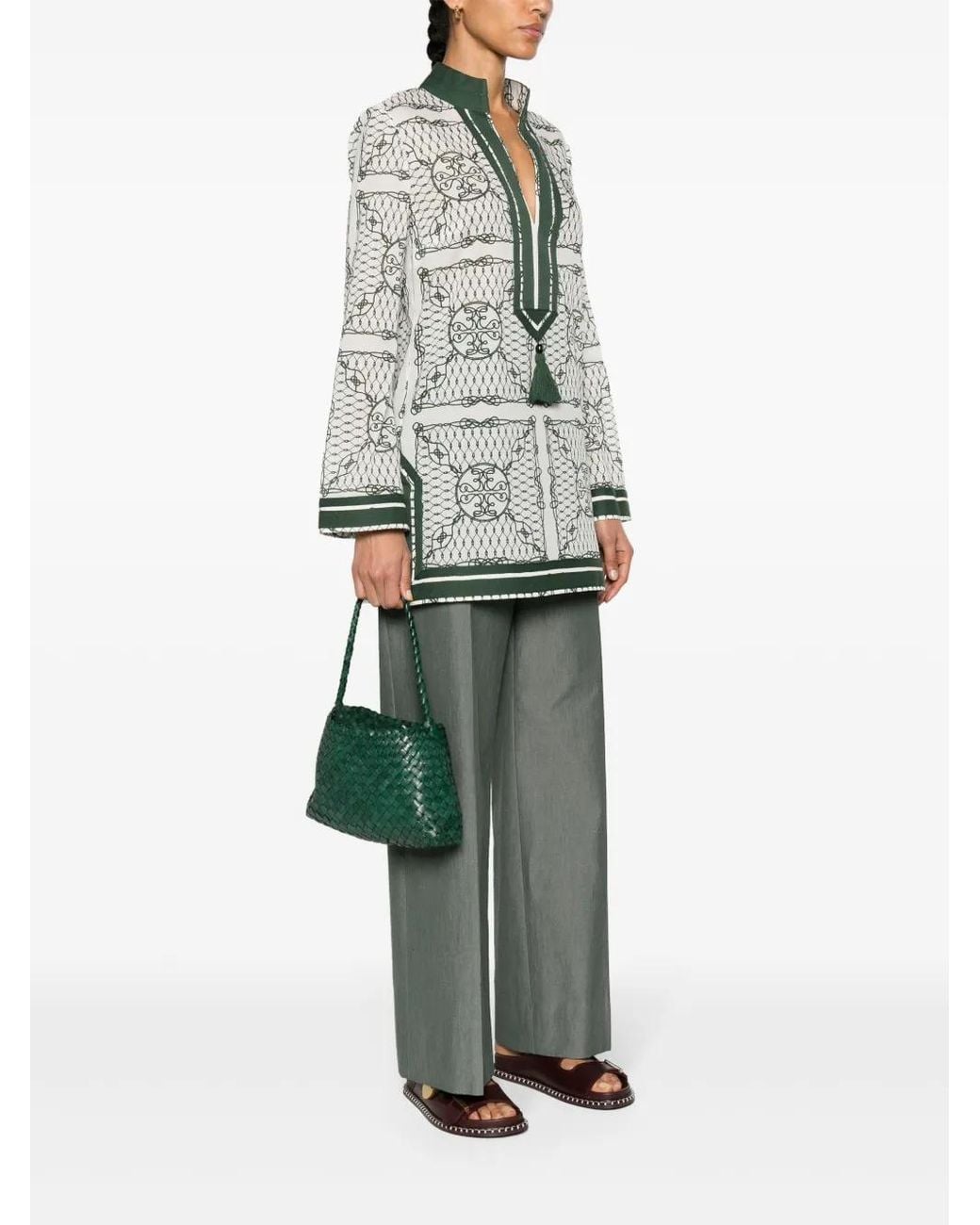Dragon Diffusion Green Rosanna Leather Tote Bag
