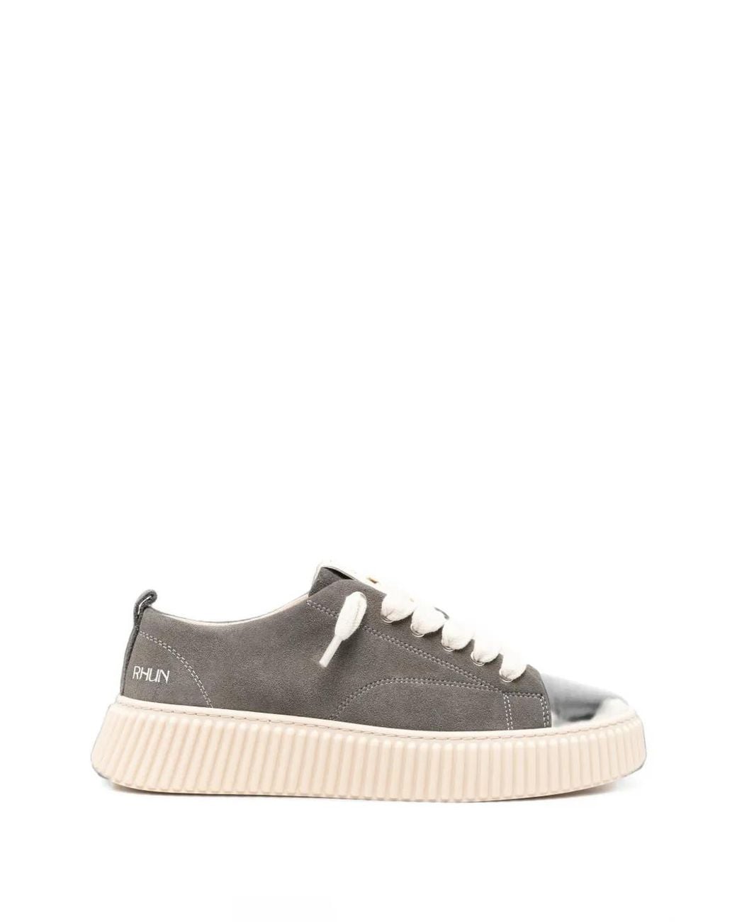 Rhun White Treble 2020 Suede Flatform Sneakers for men