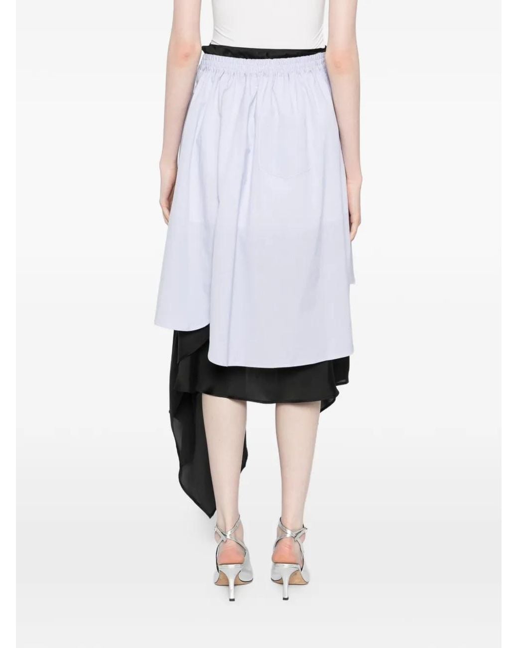Feng Chen Wang White Deconstruction Wrap Skirt