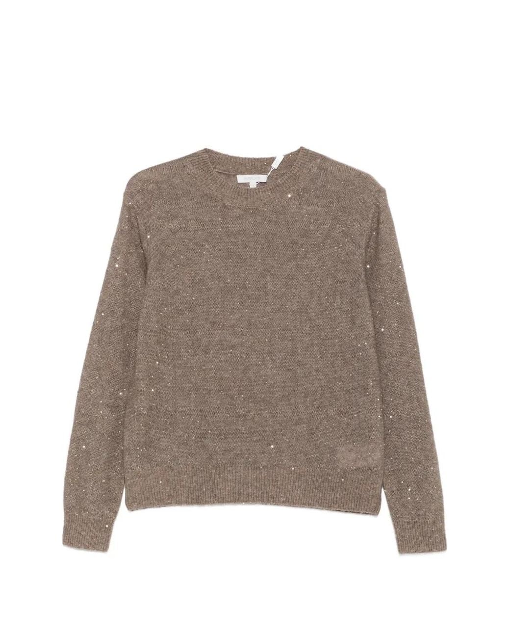 Paperlace Brown Sequin-Embellished Sweater