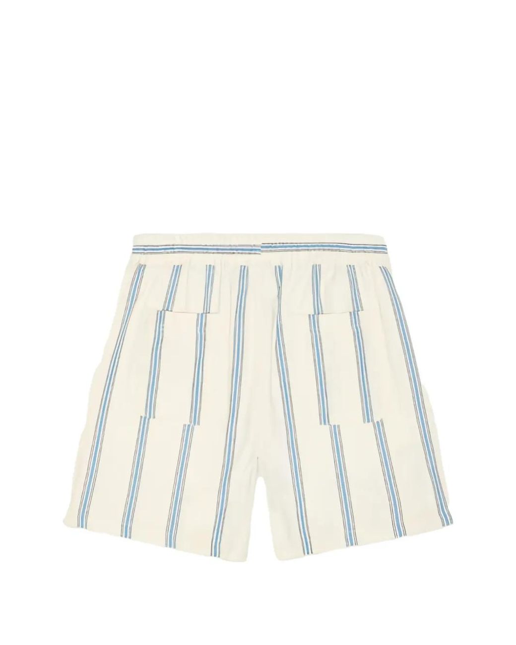 Les Deux White Lawson Striped Cotton Swim Shorts for men