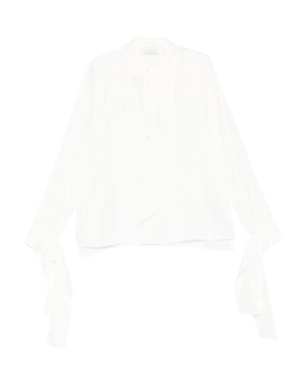 Lanvin Zijden Blouse in het White