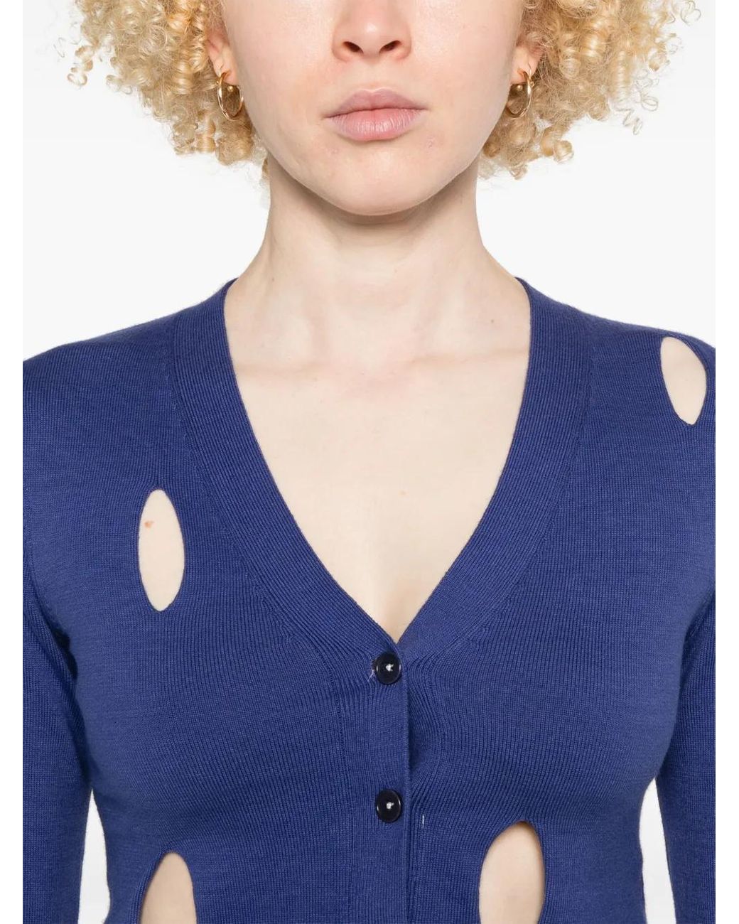 J.W. Anderson Blue Cut-Out Cardigan