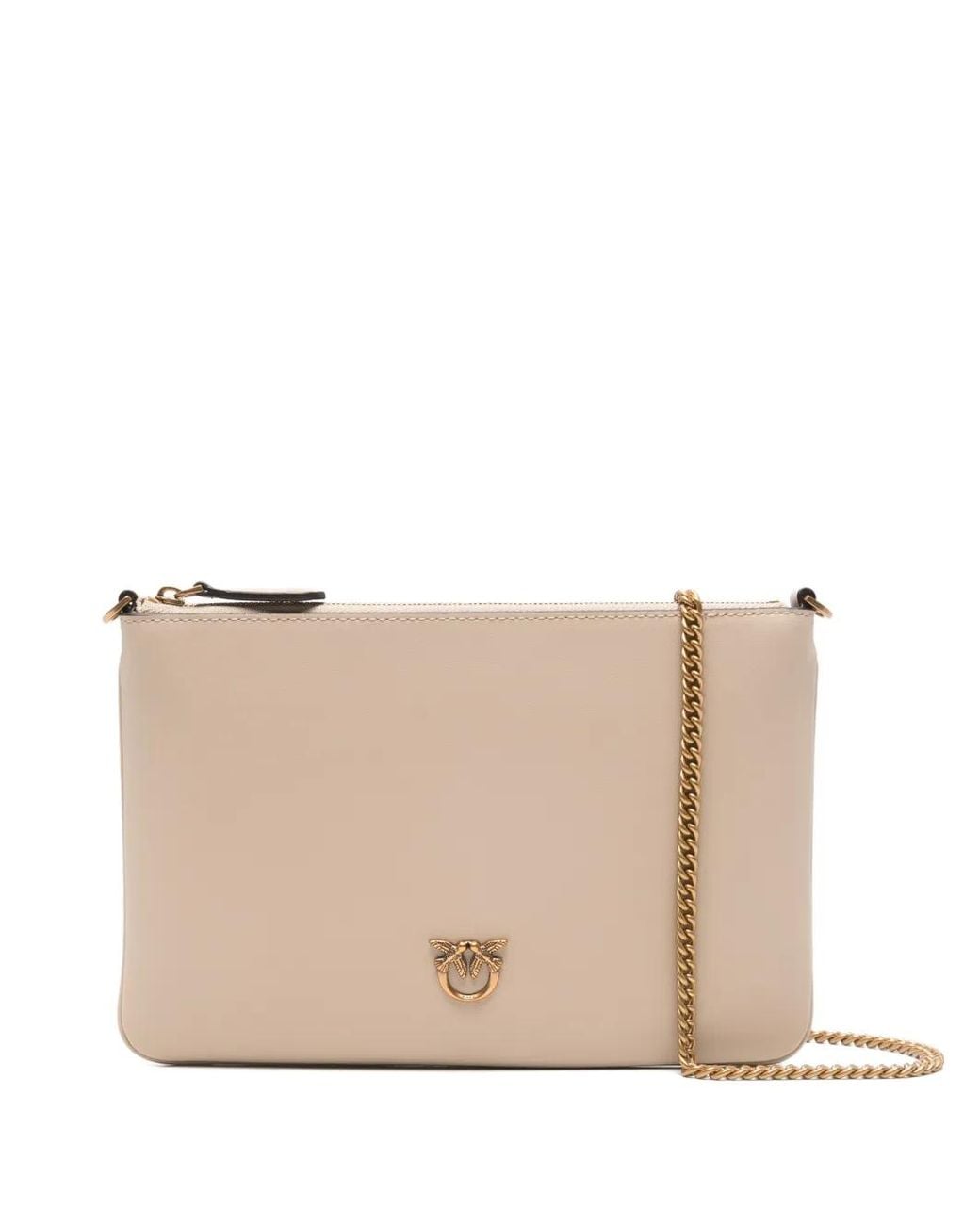 Pinko Natural Medium Shoulder Bag Flat Love Bag Simply