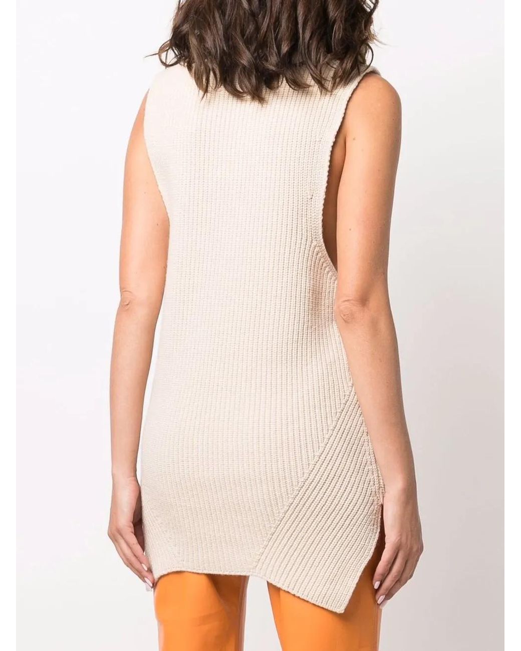 Nanushka Natural Sleeveless Knit Top