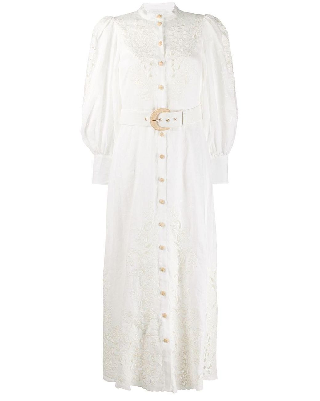 Zimmermann Peggy Floralembroidery Linen Dress in White Lyst Australia