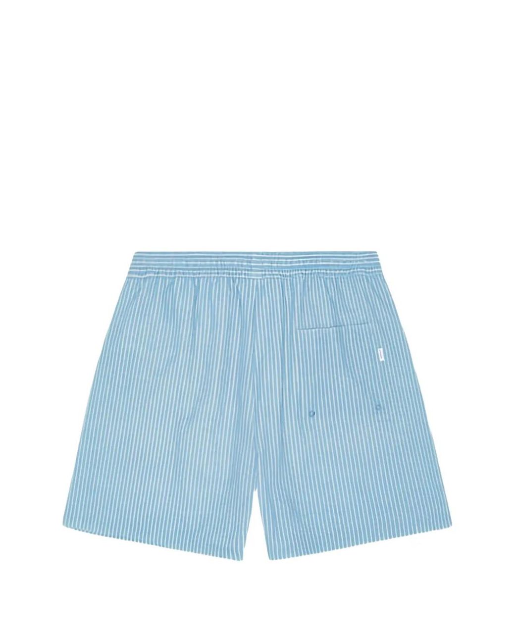 Les Deux Blue Stan Seersucker Swim Shorts for men