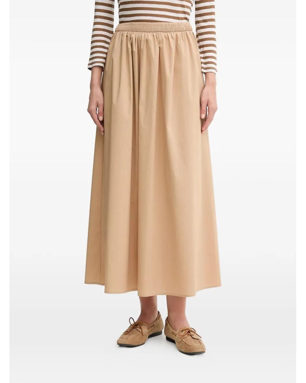Ouí Natural Elasticated Maxi Skirt