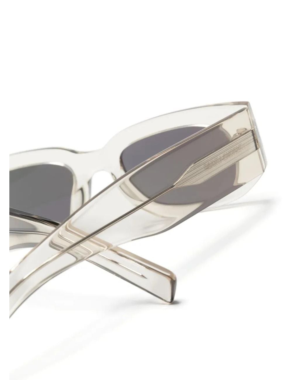 Saint Laurent Gray 660 Rectangle-Frame Sunglasses