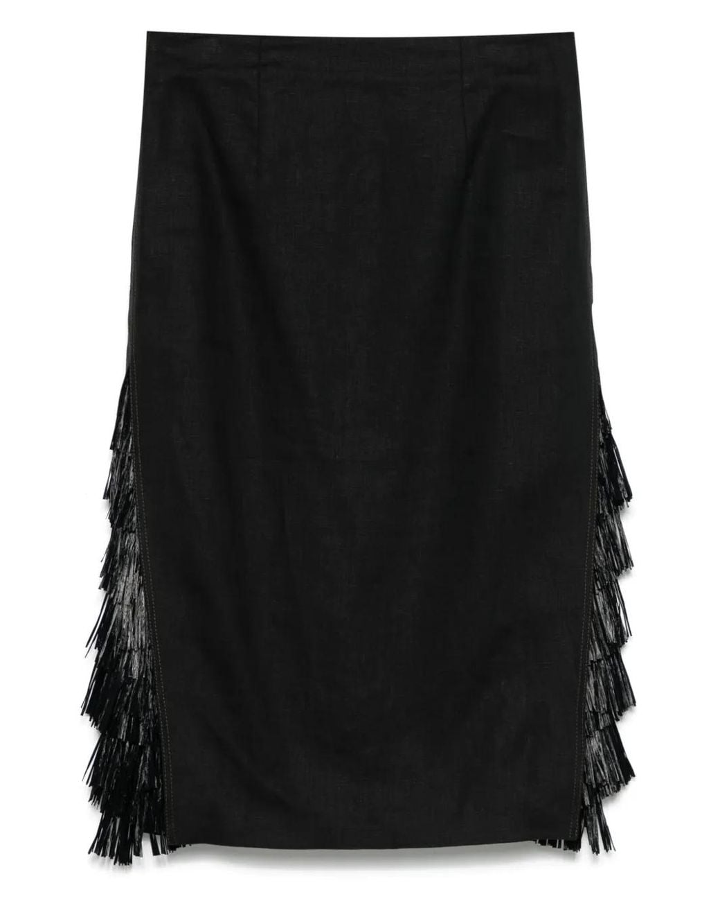 16Arlington Black Dafne Midi Skirt
