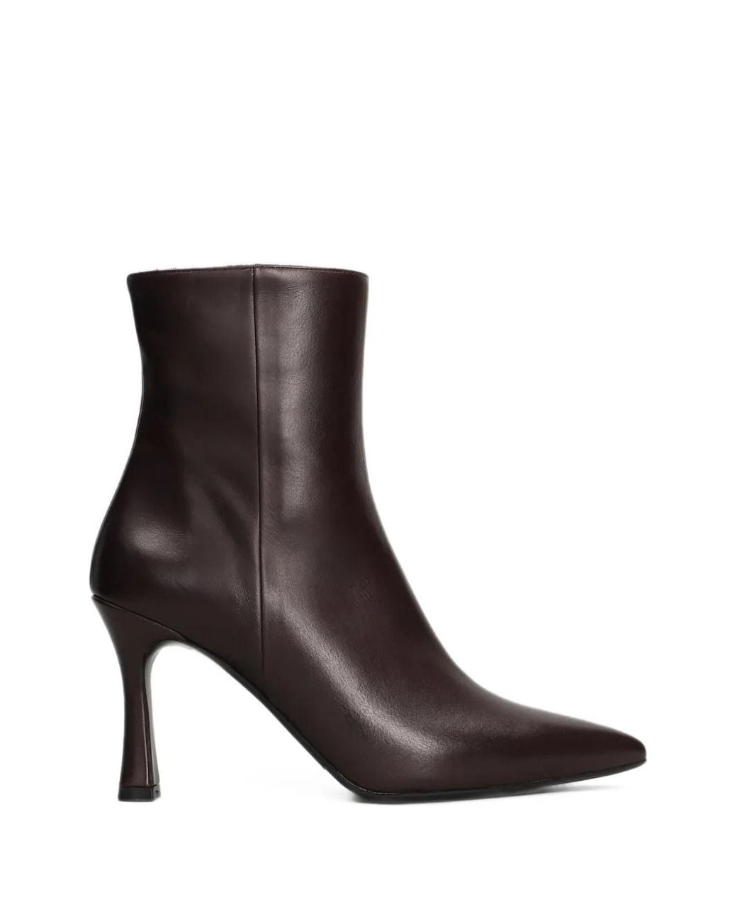 Evaluna Brown Pointed-Toe Ankle Boots
