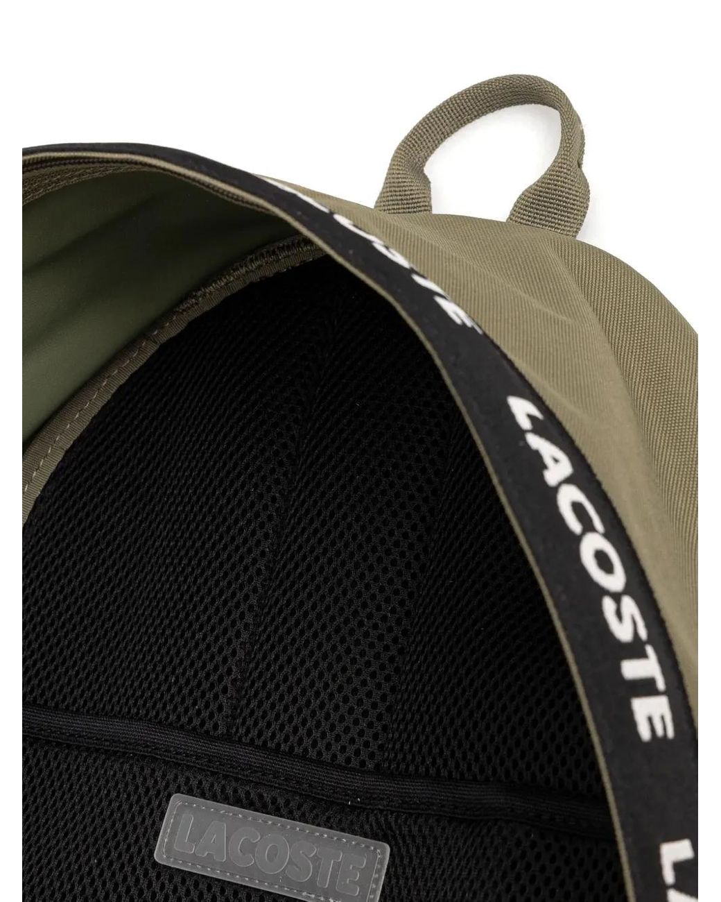 Mochila Con Logo En Jacquard Lacoste de color Green