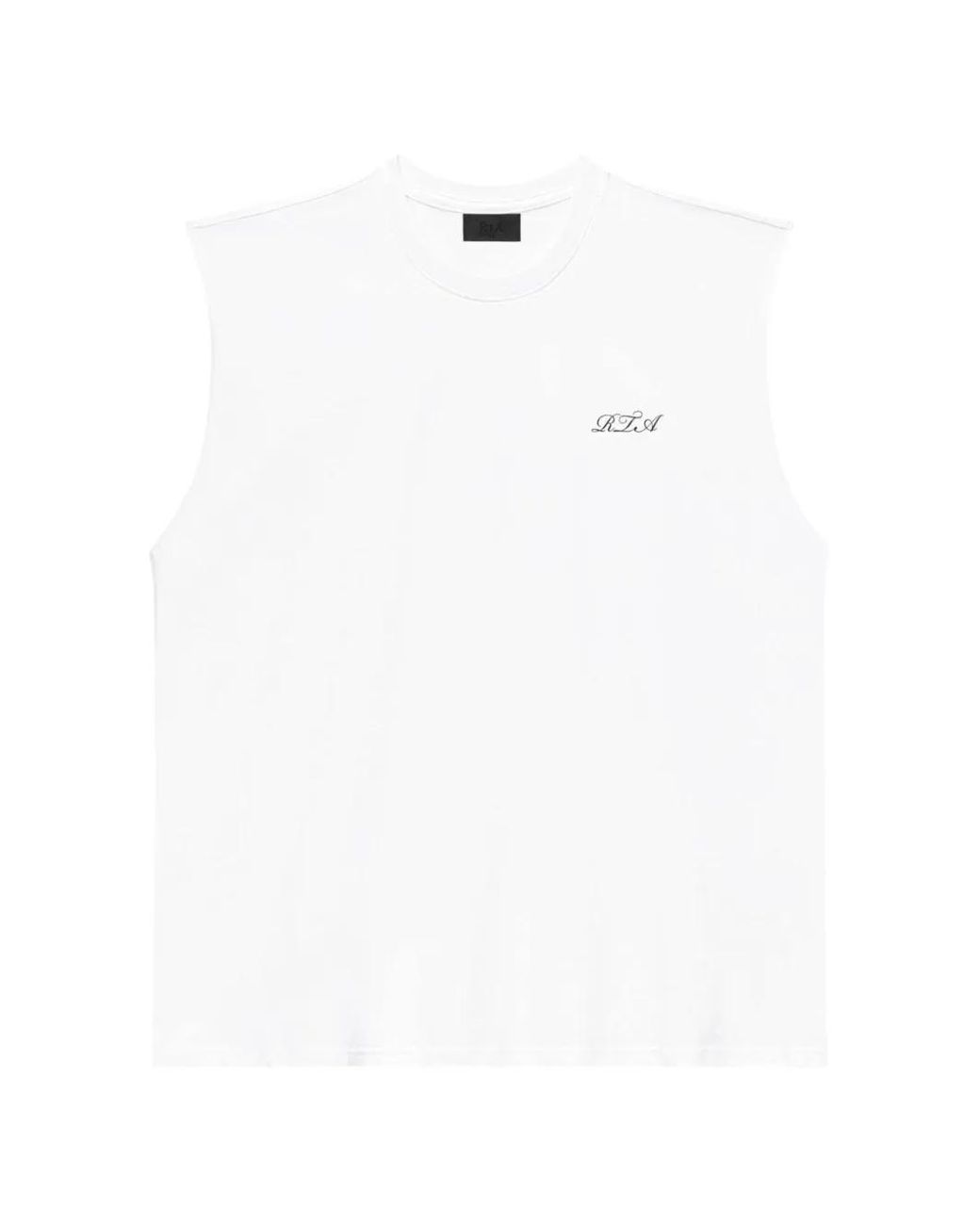 RTA White Terry Muscle Cursive-Logo T-Shirt for men