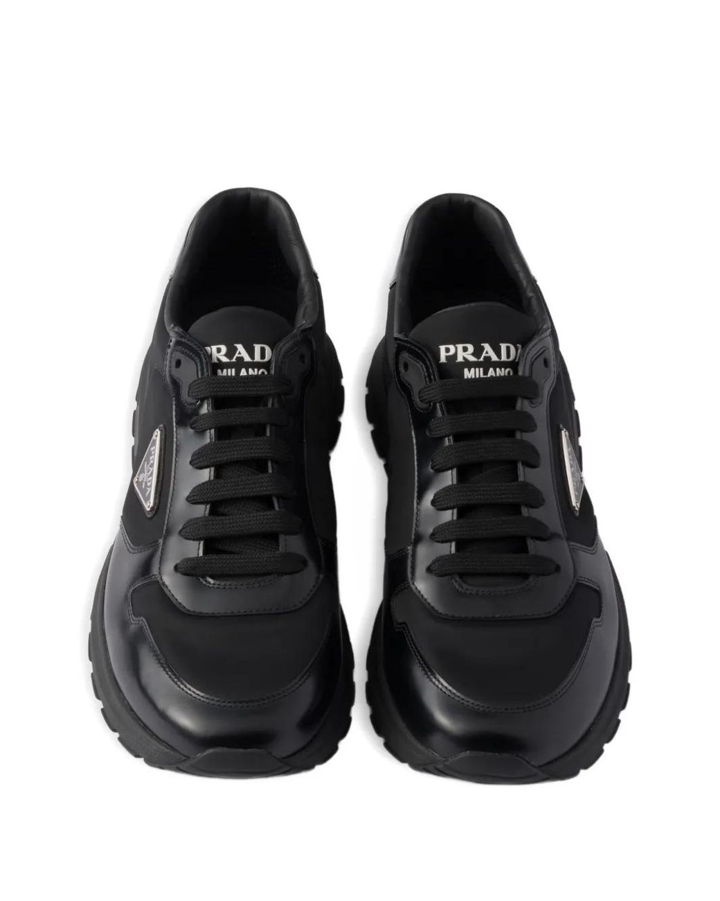 Prada Prax 01 Sneaker Aus Re-Nylon Und Gebürstetem Leder, Herren, Größe 10,5 in Black für Herren