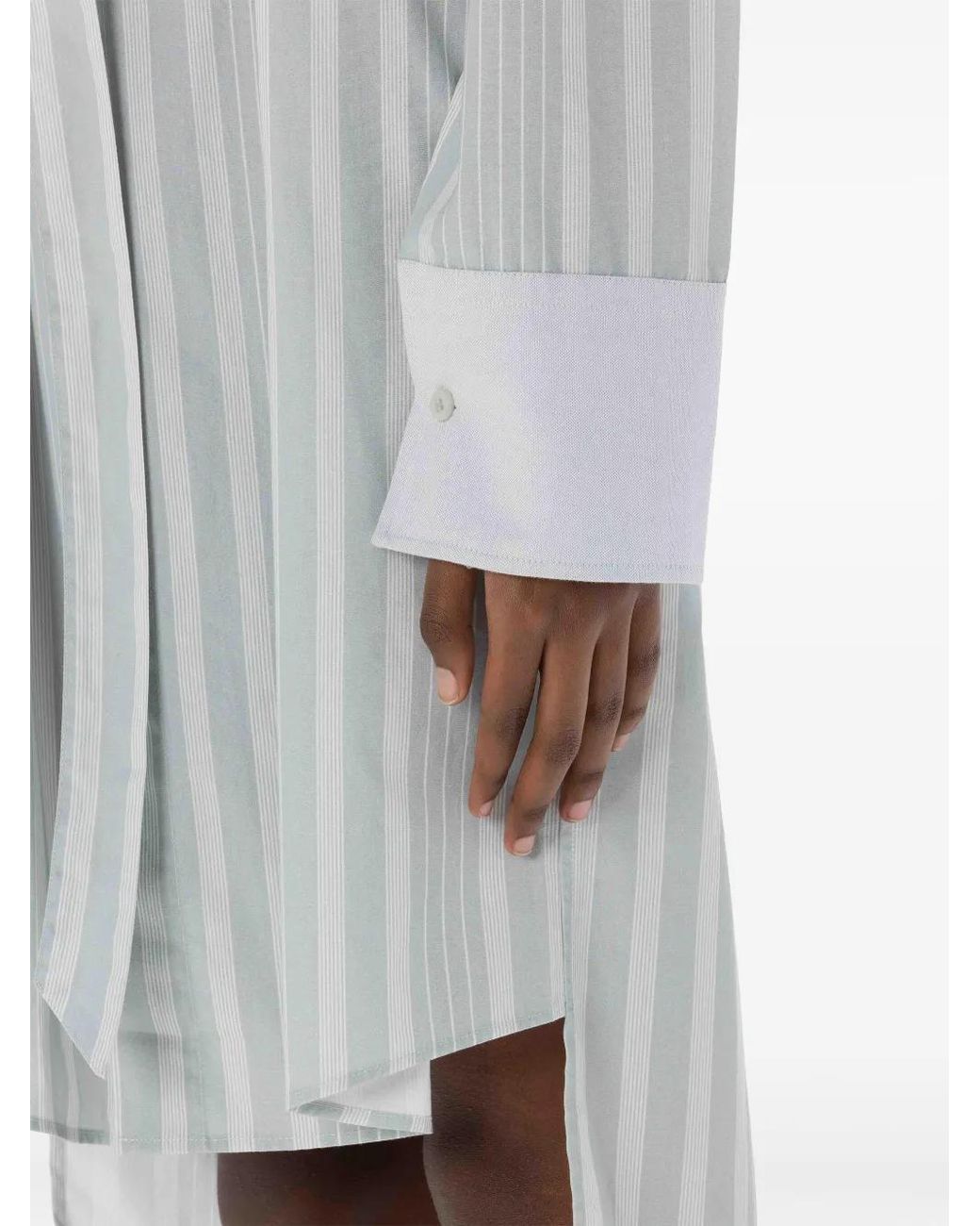 J.W. Anderson Gray Belted Tuxedo Shirtdress