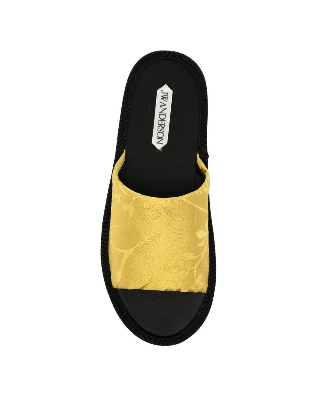 J.W. Anderson Yellow Floral-Jacquard Slides