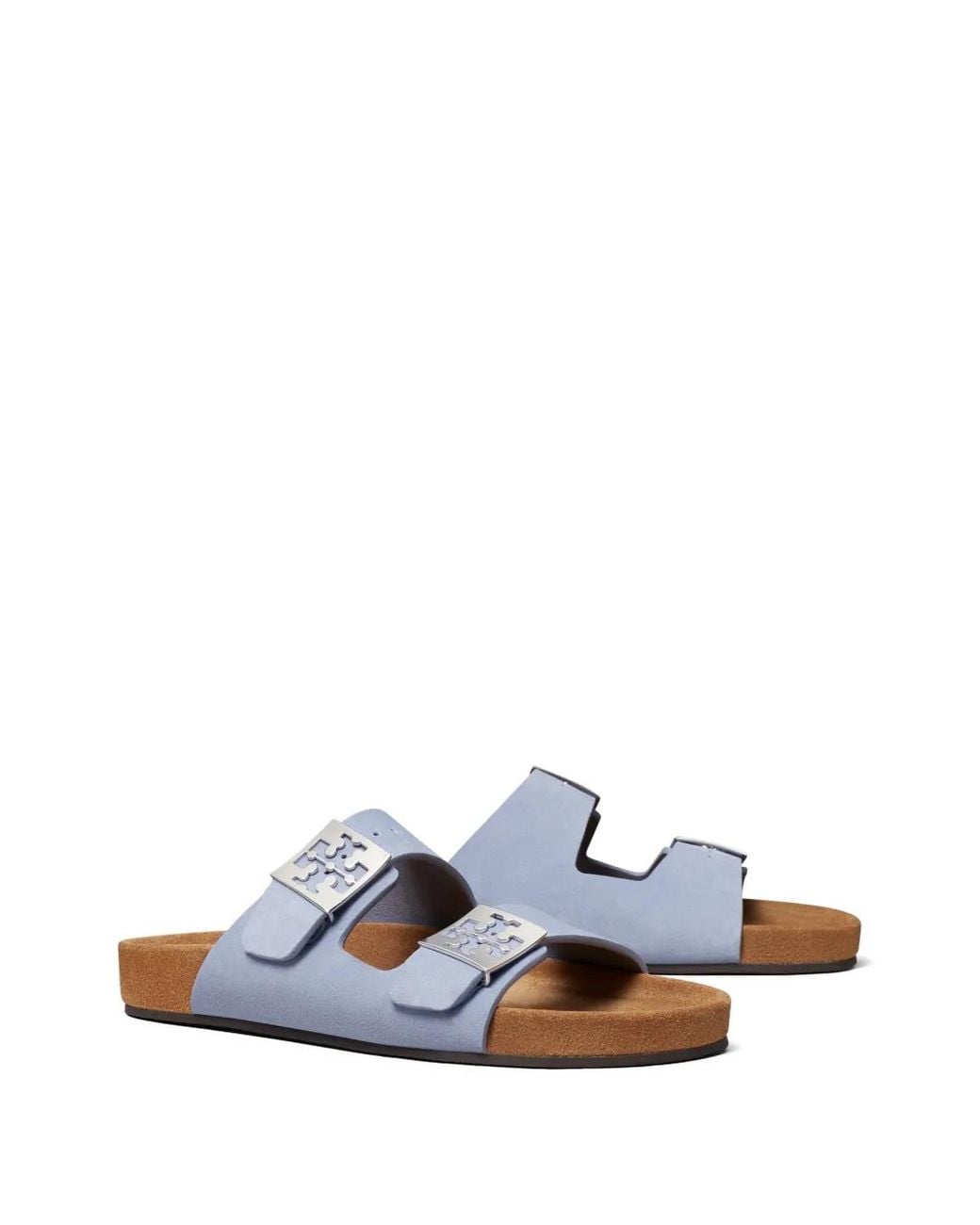 Tory Burch White Mellow Buckle-Strap Sandals