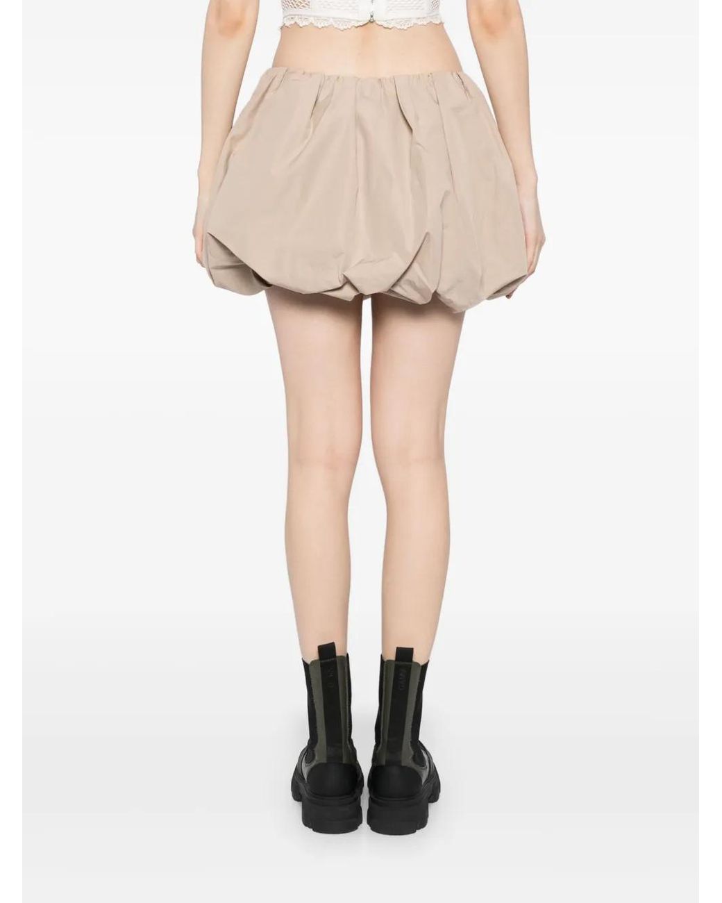 JNBY Natural Pleated Cropped Waist Skirt