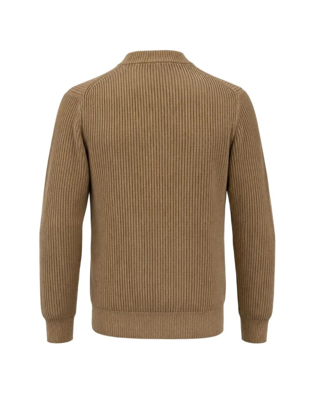 Franzese Collection Natural English Rib-Knit Sweater for men