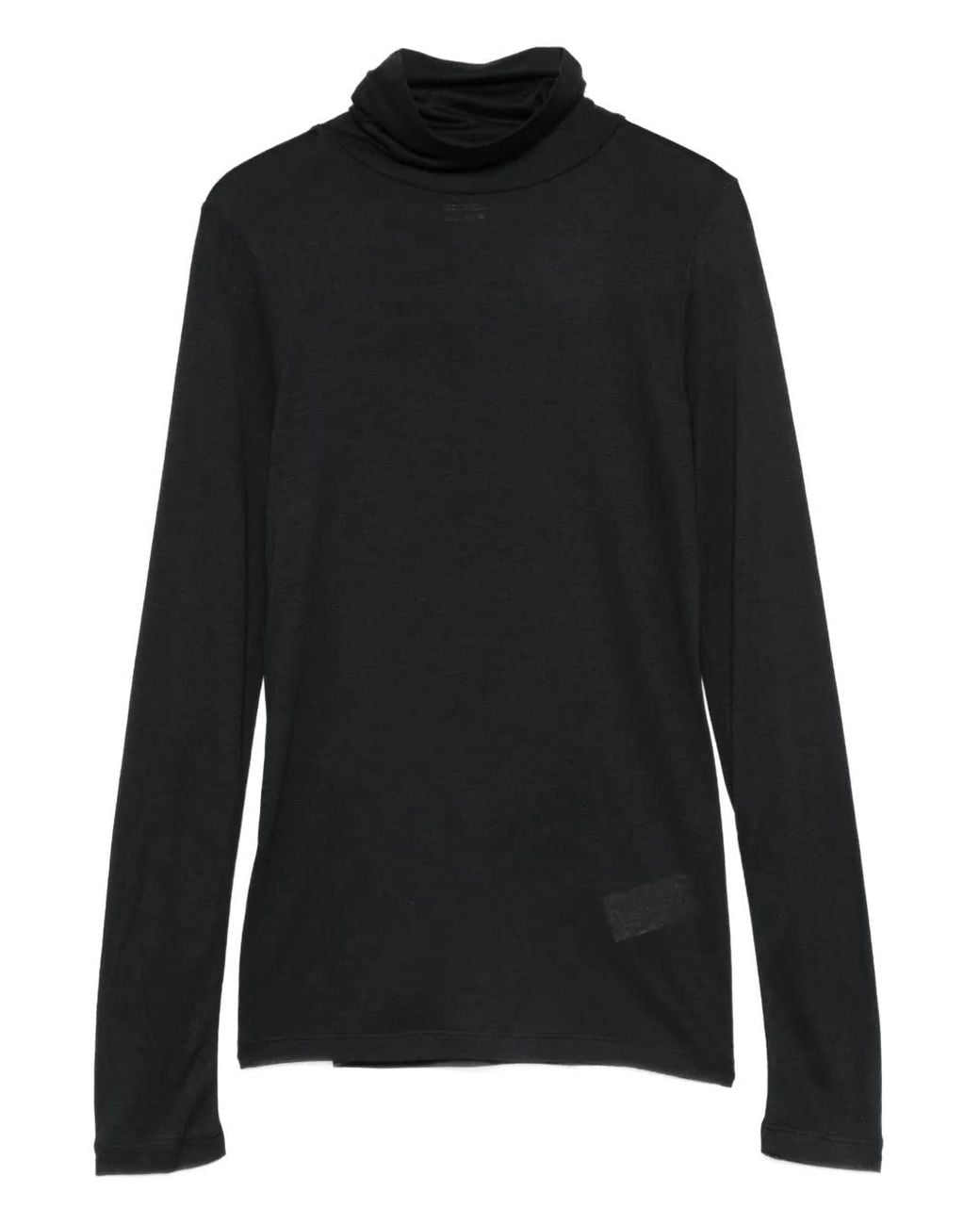 Majestic Filatures Black Roll-Neck Top