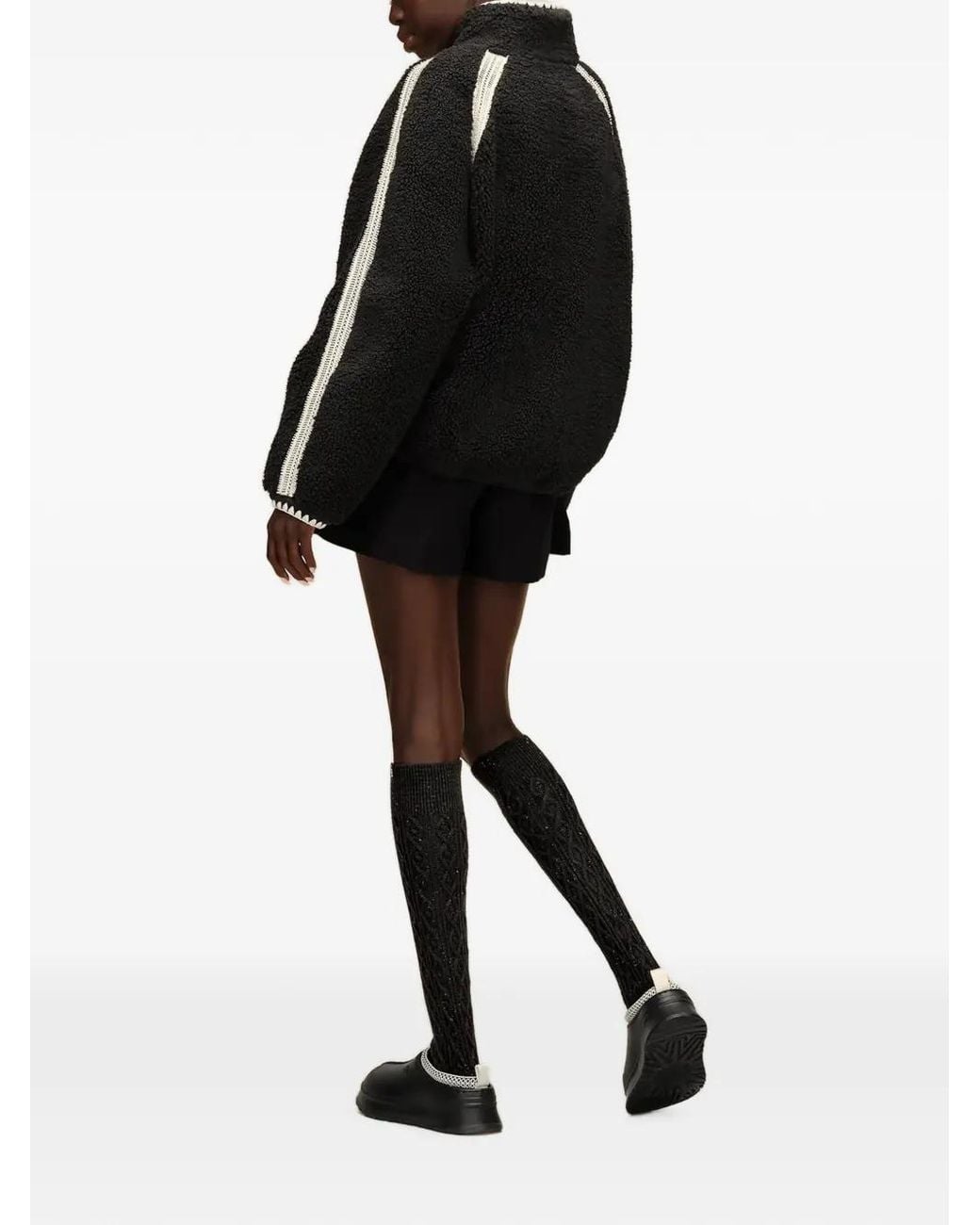 Ugg Black Nikia Crochet Fluff Jacket