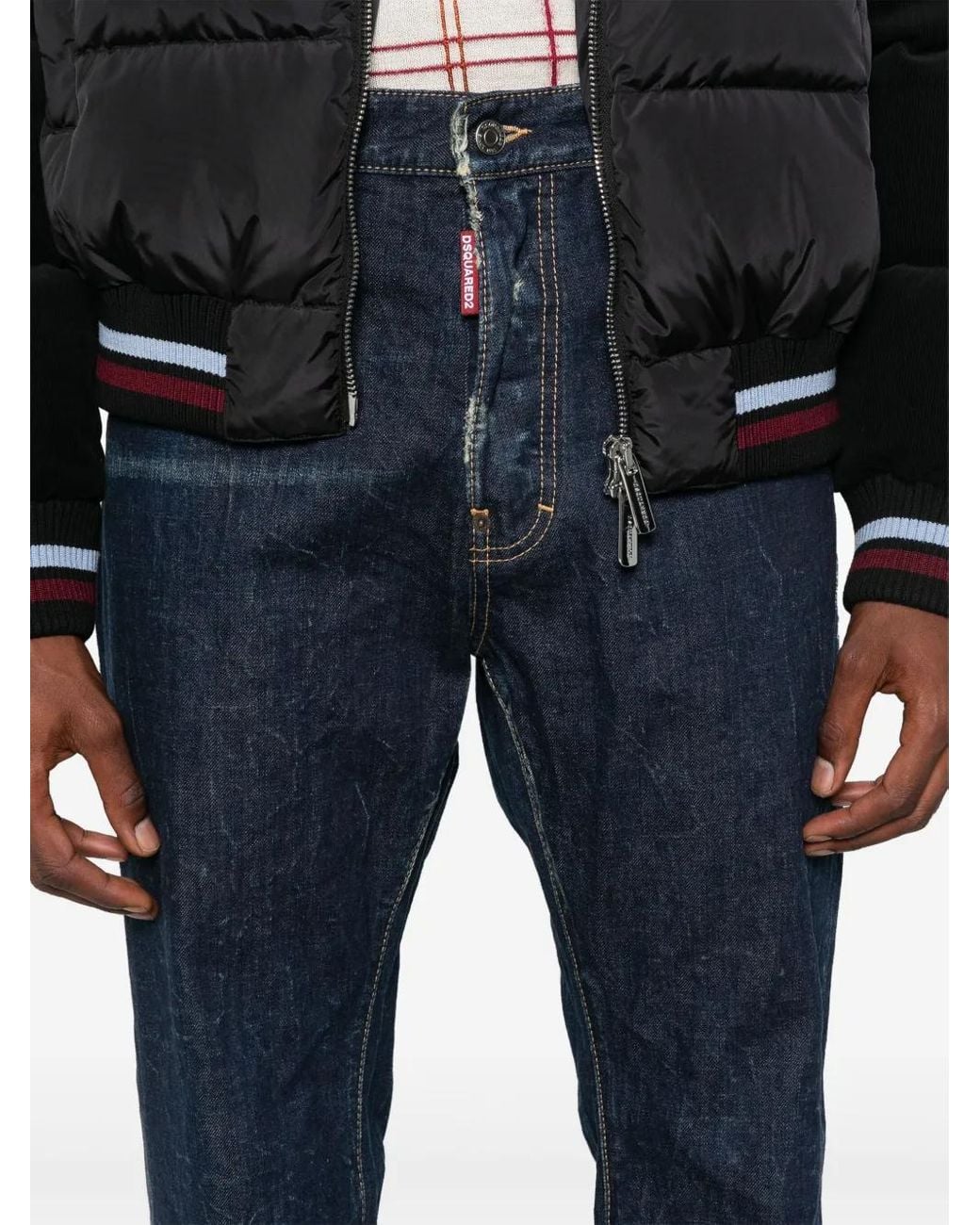 DSquared² Blue Distressed Jeans for men
