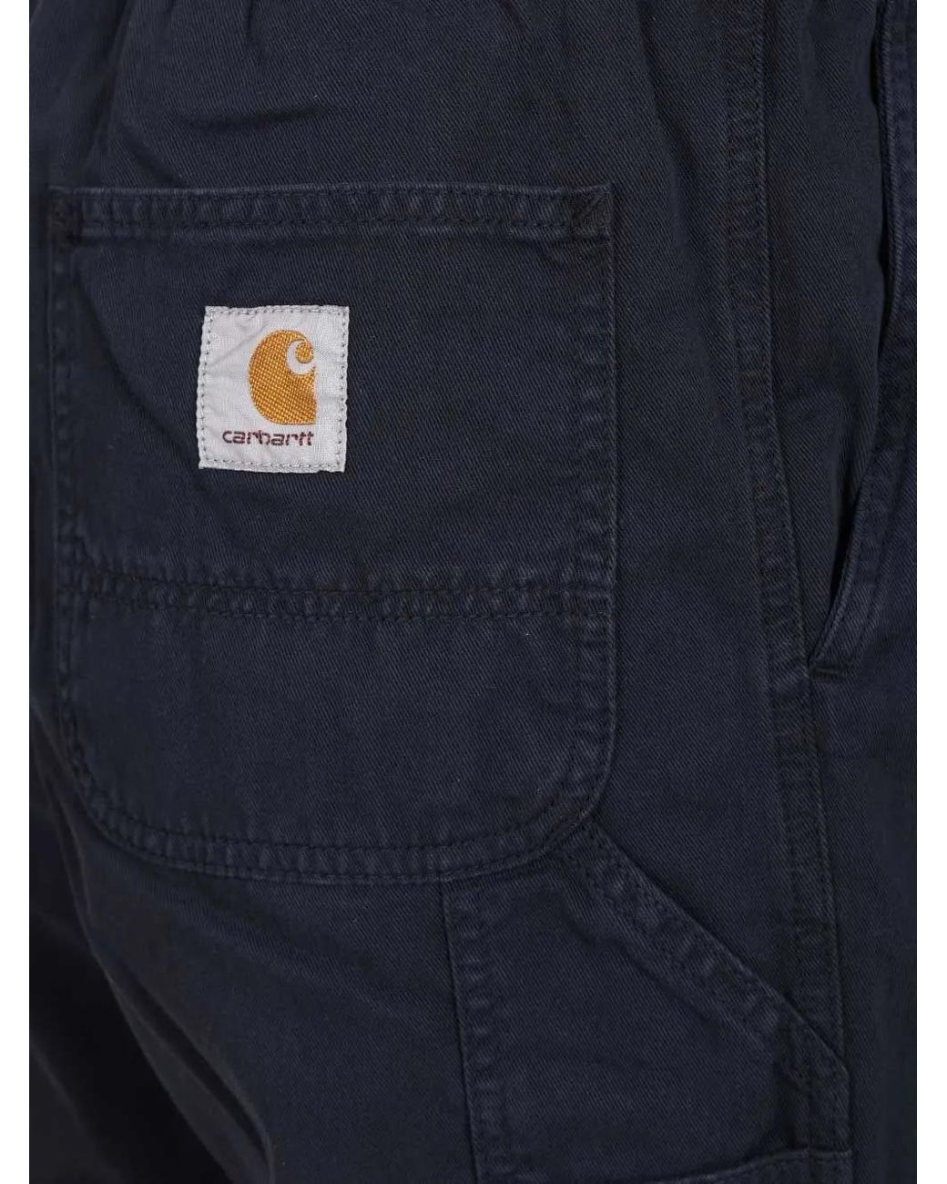 Carhartt Blue Flint Cotton-Twill Trousers for men