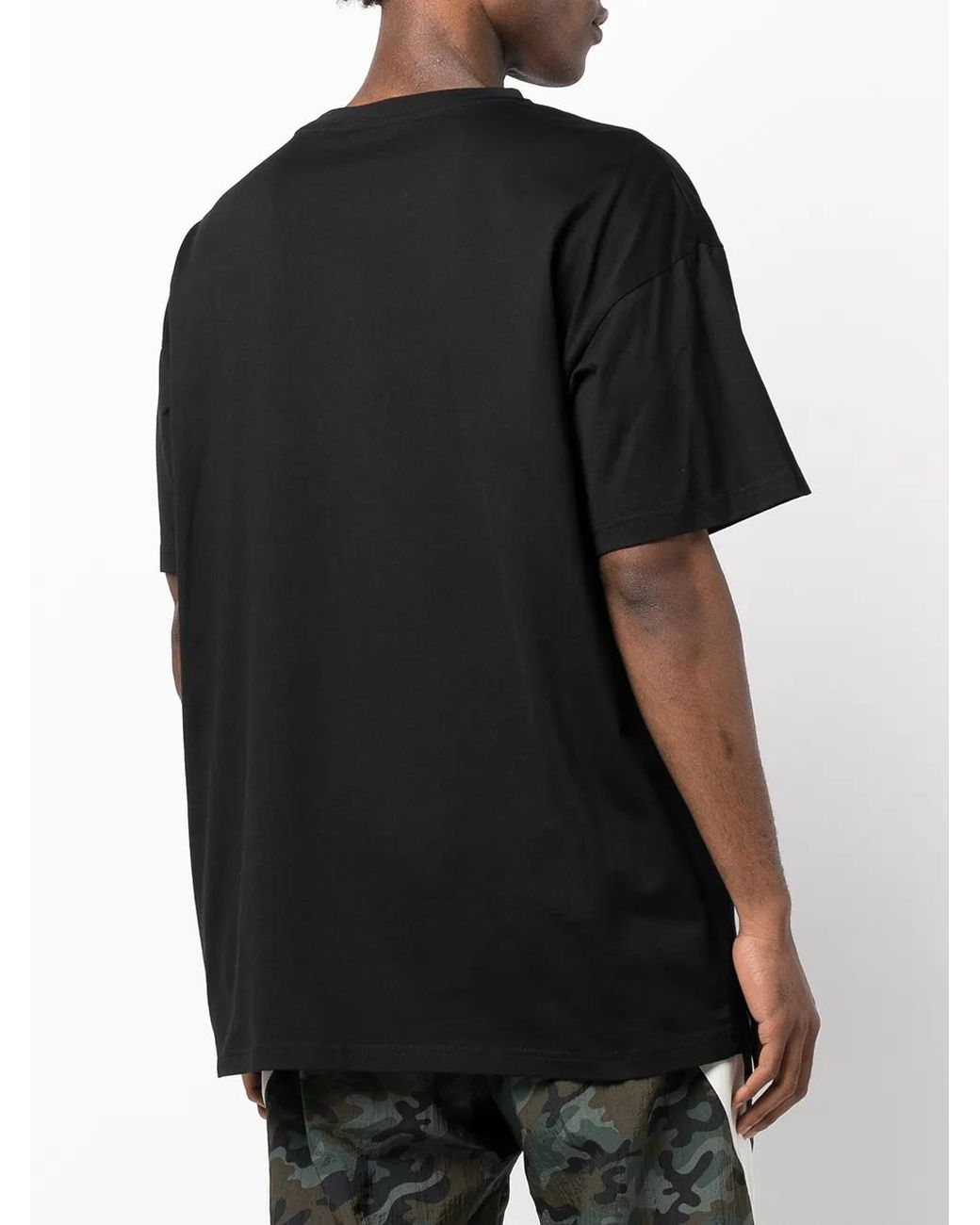 Mostly Heard Rarely Seen Black Graphic-Print Stretch-Cotton T-Shirt for men