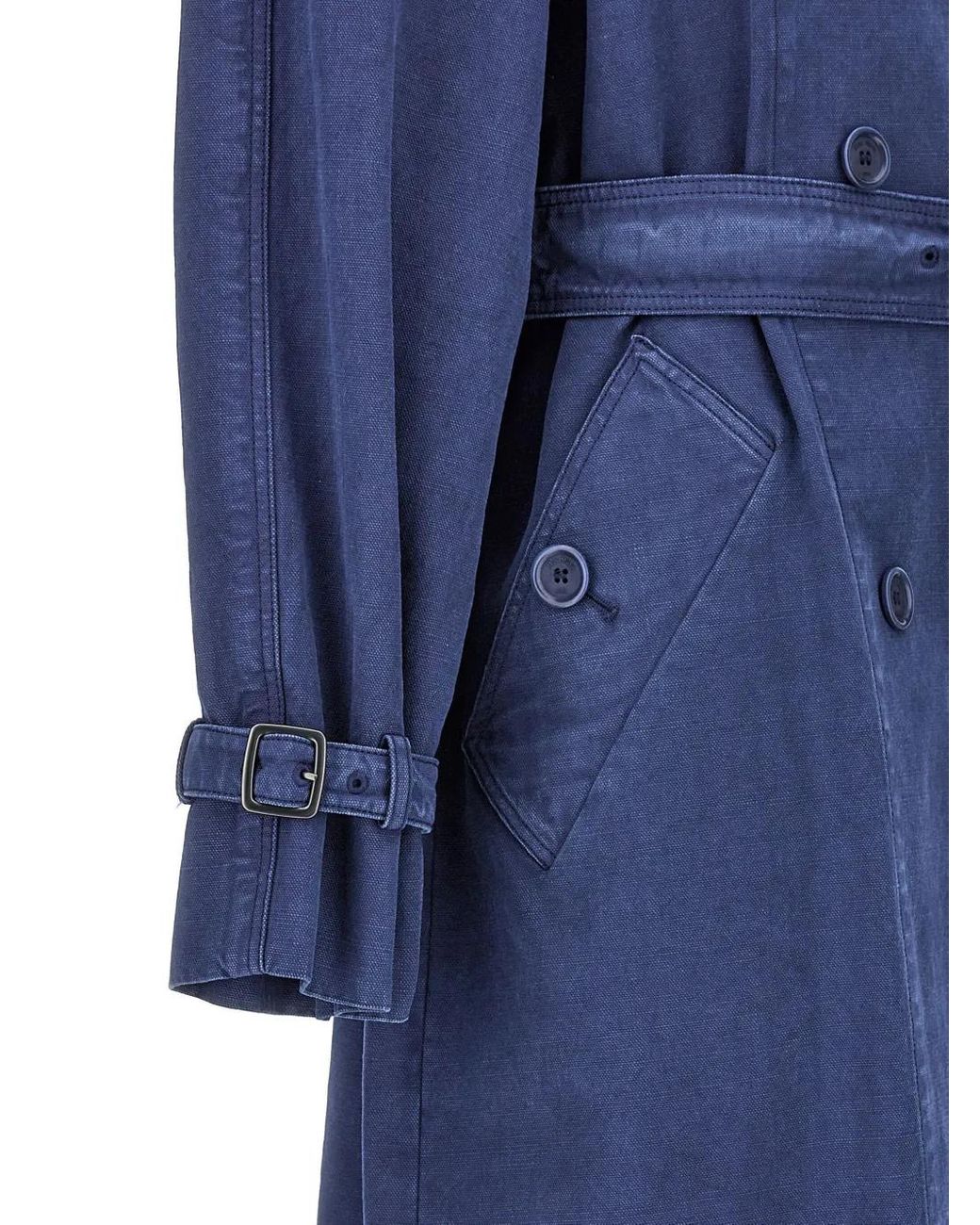 Max Mara Blue 'Calao' Trench Coat